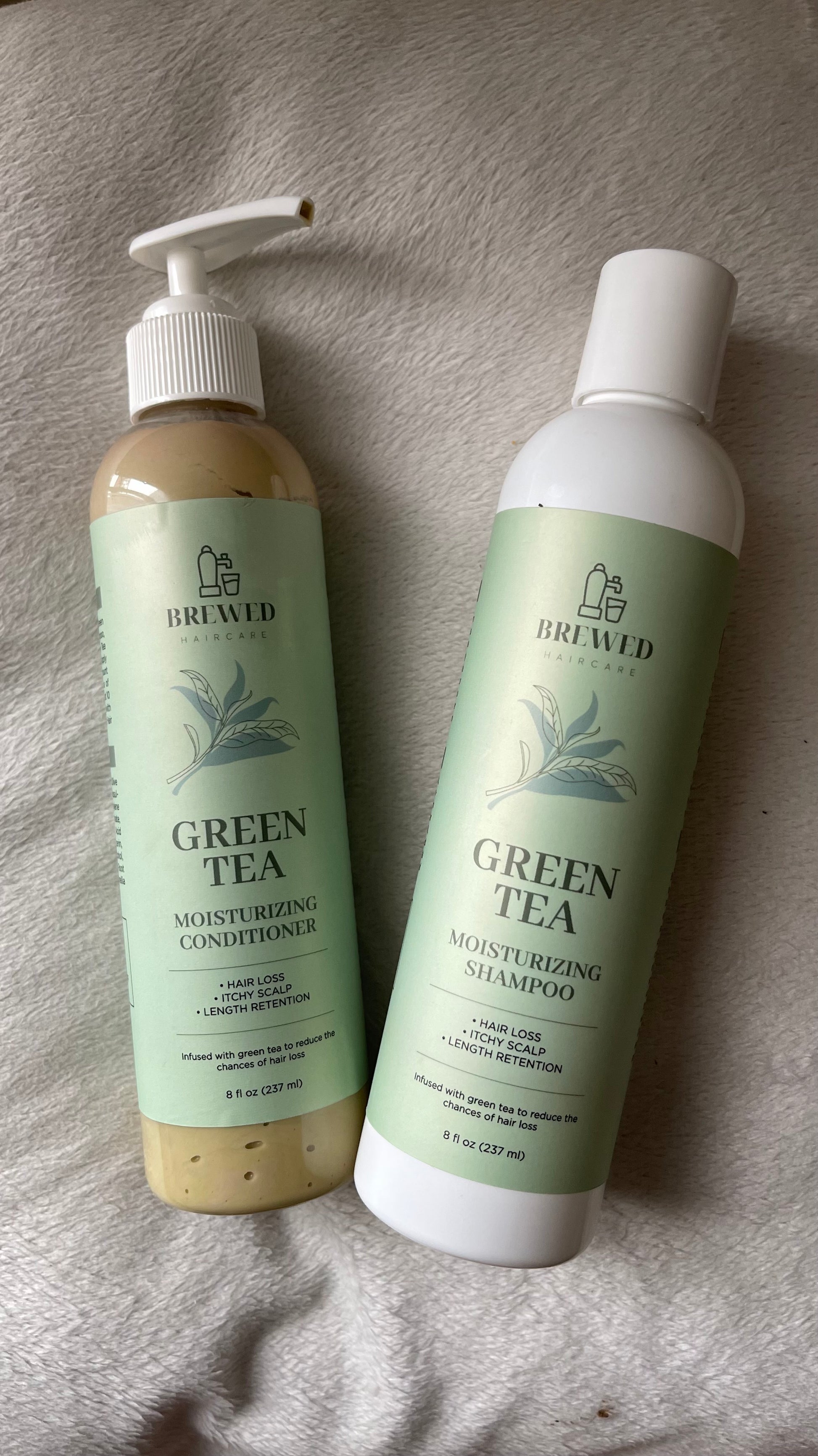 Green Tea Moisturizing Shampoo & Conditioner Bundle Kit - Brewed Hair Care